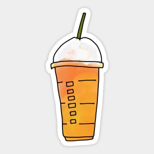 Iced Pumpkin Spice Latte Coffee Frappe Sticker